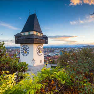 Aufnahme vom Uhrturm Graz